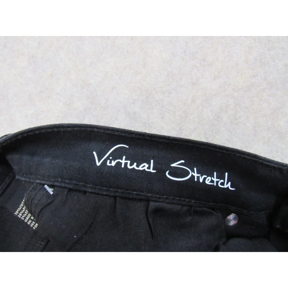 DG2 Diane Gilman Virtual Stretch‎ Straight Leg Jeans Black Womens Size 6 NWT